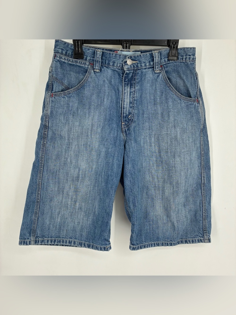 Vintage Y2K Levis Mens 32 Worker Blue Jeans Denim Shorts Jorts Cargo Baggy 2000s
